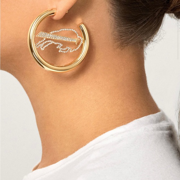 ♥️🦬 💙 Buffalo Bills NFL Logo Gold Hoops 🦬🏈♥️ - Picture 2 of 4